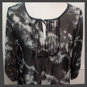 [express] tie-dye sheer popover